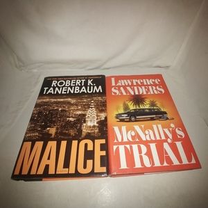 2 HC Novels: Malice, McNally's Trial, Lawrence San